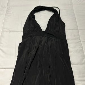 Black halter top dress